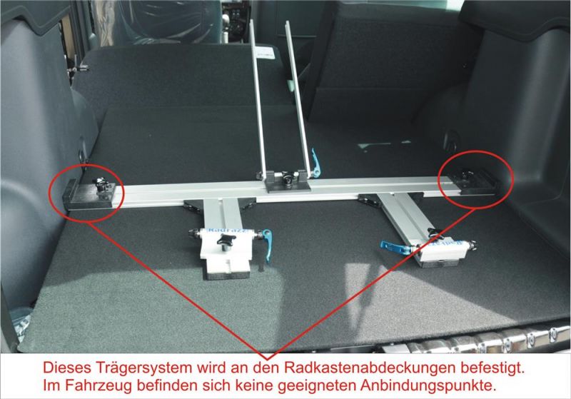 InnenraumFahrradträger Schiene mit Verlängerung für den