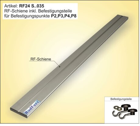 RF-Schiene inkl. Befestigungsteile (l=100cm) f&uuml;r die Befestigungspunkte P2