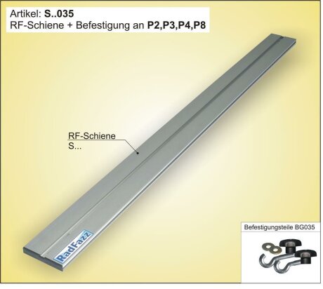 RF-Schiene inkl. Befestigungsteile (l=100cm) f&uuml;r die Befestigungspunkte P2 im Auto