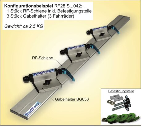 RF-Schiene inkl. Befestigungsteile f&uuml;r die Sitz-/Zurrschienen P6 im Auto