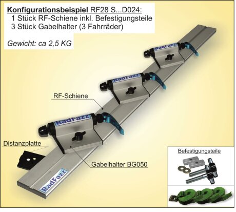 RF-Schiene inkl. Befestigungsteile f&uuml;r die Sitz-/Zurrschienen P6 im Auto