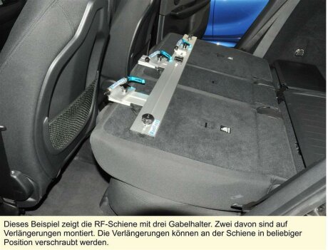 RF-Schiene inkl. Befestigungsteile (l=100cm) f&uuml;r die Befestigungspunkte P2 im Auto