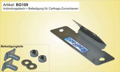 Adapter inkl. Befestigungsteile f&uuml;r die Carthago 45&deg; Zurrschienen