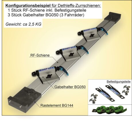 RadFazz-Fahrrad-Innentr&auml;ger f&uuml;r die Dethleffs 45&deg; Zurrschienen