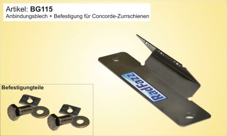 Adapter inkl. Befestigungsteile f&uuml;r die Concorde-Zurrschienen