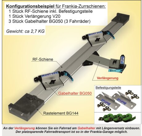 RadFazz-Fahrrad-Innentr&auml;ger f&uuml;r die Frankia-Zurrschienen