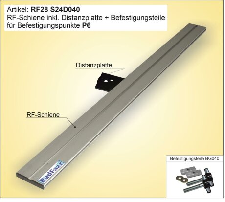 RF-Schiene inkl. Befestigungsteile f&uuml;r die Sitz-/Zurrschienen P6 im Auto