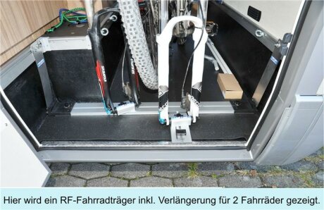 RF-Schiene inkl. Befestigungsteile zum Einbau an die Hymer-Zurrschienen P15, Bodenh&ouml;he 38,5cm - 40,5cm