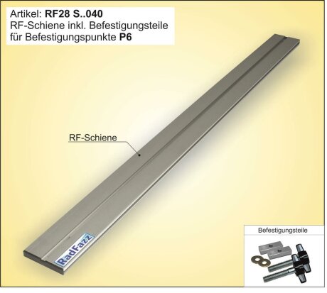 RF-Schiene inkl. Befestigungsteile (l=110cm) f&uuml;r die Sitz-/Zurrschienen P6