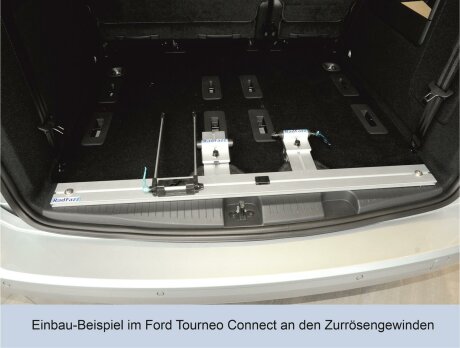 RF-Schiene inkl. Befestigungsteile L&auml;nge l=110cm; Befestigungspunkte P9, Gewindeabstand 97cm-107cm